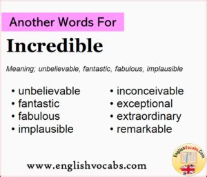 another word for incredible